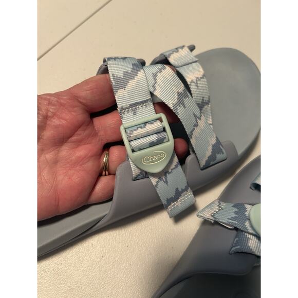 Chaco Slides Sandals Gray/Blue Womens Size 12 - Picture 5 of 6